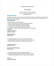 Truck Driver Resume Templates | 13+ Free MS Word & PDF