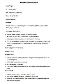 Manufacturing Resume Templates | 13+ Free Printable Word & PDF