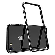 iPhone 7 Case, HUMIXX Aluminum TPU Hybrid Bumper with Shockproof Protection Frame for iPhone 7 (Jet Black)