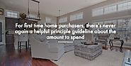 For first time home purchasers, there's never again a helpful principle guideline about the amount to spend