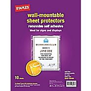 Staples Diamond Clear Wall-Mountable Display Protectors, Clear, Letter Size, 10\/Pack (15945) | Staples®
