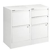 White Bisley 2- & 3-Drawer File Cabinets