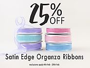25% off Satin Edge Organza Ribbon
