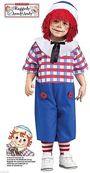 Toddler Infant Boys Child Raggedy Andy Ann Anne Rag Doll Halloween Costume NEW