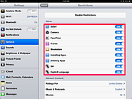 Using Your iPad Restrictions Effectively