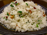 Sanjeev Kapoors recipes - Almond Rice With Mixed Vegetables