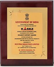 Highest Export Award for Praj Kandla Unit on KASEZ Foundation Day