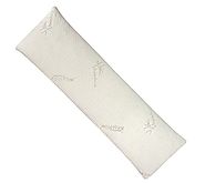 Snuggle-Pedic Ultra-Luxury Bamboo Combination Shredded Memory Foam Full Body Pillow Kool-Flow Breathable Cooling Hypo...