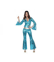 Costume woman Disco 70 blue