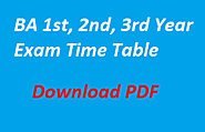 BA Exam Time Table 2019 | BA 1st, 2nd, 3rd/Final Year Exam Date Sheet/Scheme PDF - Find Time Table