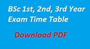 BSc Exam Time Table 2019 | B.Sc 1st 2nd 3rd/Final Year Exam Date Sheet/Scheme PDF - Find Time Table