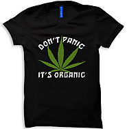Buy Don't Panic It's Organic Men Round Neck T-shirt online in India- Uptown18