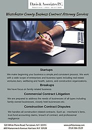 Westchester County Business Contract Attorney Services