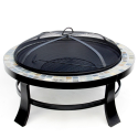 Round Slate Tile Fire Pit- Garden Oasis-Outdoor Living-Firepits & Patio Heaters-Firepits