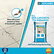 MYK LATICRETE tile adhesives is the perfect solution for installing tiles and stone.