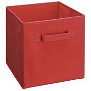 ClosetMaid Cubeicals 10.25 in. 11 in. x 10.25 in. Red Fabric Drawer-432 - The Home Depot