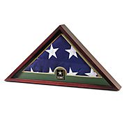 US Flag Display Case with Flag and Go Army Medallion
