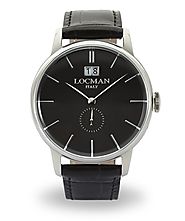 Locman Watch 1960 Gran Data Classic Solo Tempo BIG DATE Acciaio 41mm Black dial - LOCMAN LOCMAN Watch 1960 Gran Data ...