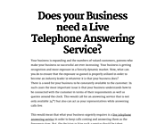 Does your Business need a Live Telephone Answering Service?