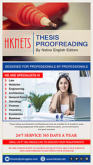 When do you need a thesis proofreader?