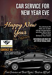 Best Car Service For New Year Eve - CALL US (800) 942-6281