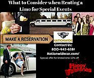 What to Consider when Renting a Limo for Special Events – Nationnwide Car