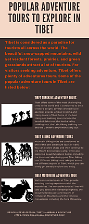 Popular Adventure Tours to Explore in Tibet