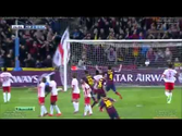 Leo Messi Amazing Free Kick Goal Barcelona vs Almeria 2-1 02-03-2014 HD