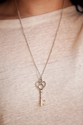 Skeleton Key Necklace, Key Necklace, Long Necklace, Layering Necklace, Layered Necklace