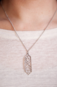 Geometric Chevron Necklace, Silver Geometric Necklace, Minimalist Necklace, Layering Necklace
