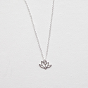 Layering Necklace, Lotus Flower Necklace, 925 Silver, Dainty Necklace, Lotus Flower, Silver Lotus Flower Necklace, De...