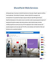 SharePoint Web Services - Veelead | edocr