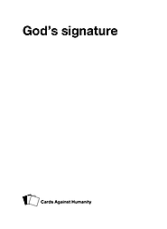 God's signature (1065)