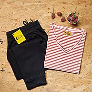 Pencil Striped Track Pants and T-shirts For Men - GaadlawalaGarage