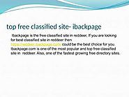 free classified site | free directory sites| top free classified site- ibackpage