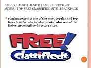 free classified site | free directory sites| top free classified site- ebackpage