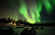 Amazing view of the Dancing Aurora Borealis