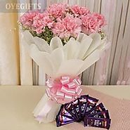 Buy Carnations And Chocolates Online - OyeGifts.com