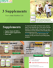 3 Supplements - Use to Make Healthier Life