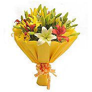 Buy/Send Colours Of Love - Bouquet Online Same Day Delivery - OyeGifts.com