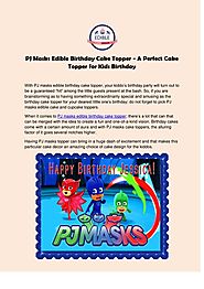 PJ Masks Edible Birthday Cake Topper - A Perfect Cake Topper for Kids Birthday