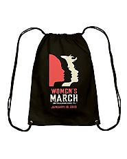 Women's March 2019 Tallahassee T-Shirt Drawstring Bag