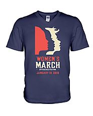 Women's March 2019 Rochester T Shirt V-Neck T-Shirt