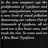 Massimo Vignelli’s A Few Basic Typefaces