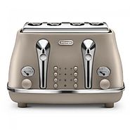 De'Longhi CTOE4003-BG Icona Elements 4 Slice Toaster 44% OFF