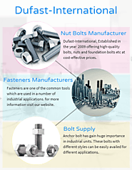 Find the Best Nut Bolts Manufacturer and Fasteners Manufacturers