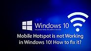 Mobile Hotspot is Not Working in Windows 10? How to Fix - NBC Security