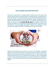 How To Handle Abortion Pills Side Effects by Womenscenters - Issuu