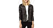 Best Fitted Women Black Leather Jacket | americasuits.com