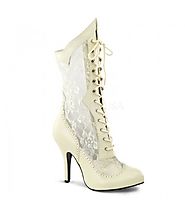 Victorian Lace Wide Shaft Boot This lovely mid-calf boot has a wider shaft for a comfortable fit. This item is made i...